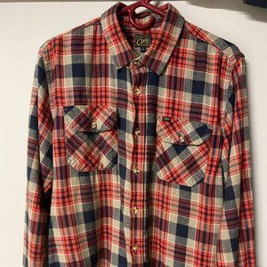 Obey flannel button down - Mens sz M